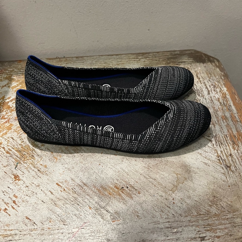 Rothy's Women's Flat Ballet Shoes Maritime Heather Granite Sz 10 Round Toe NWOB - Picture 6 of 8